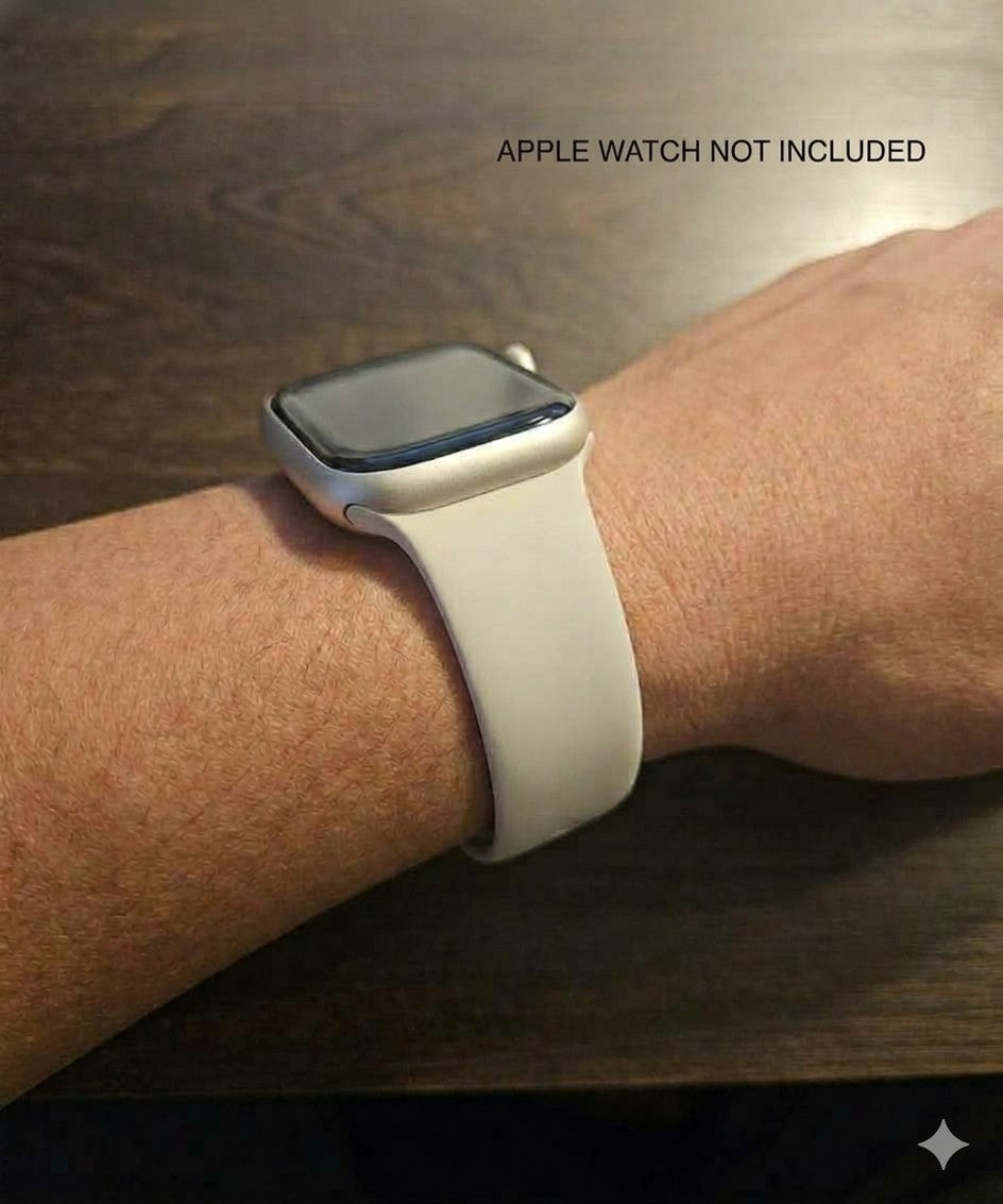 20mm Light Grey Silhouette Hourglass Accent Watch Band