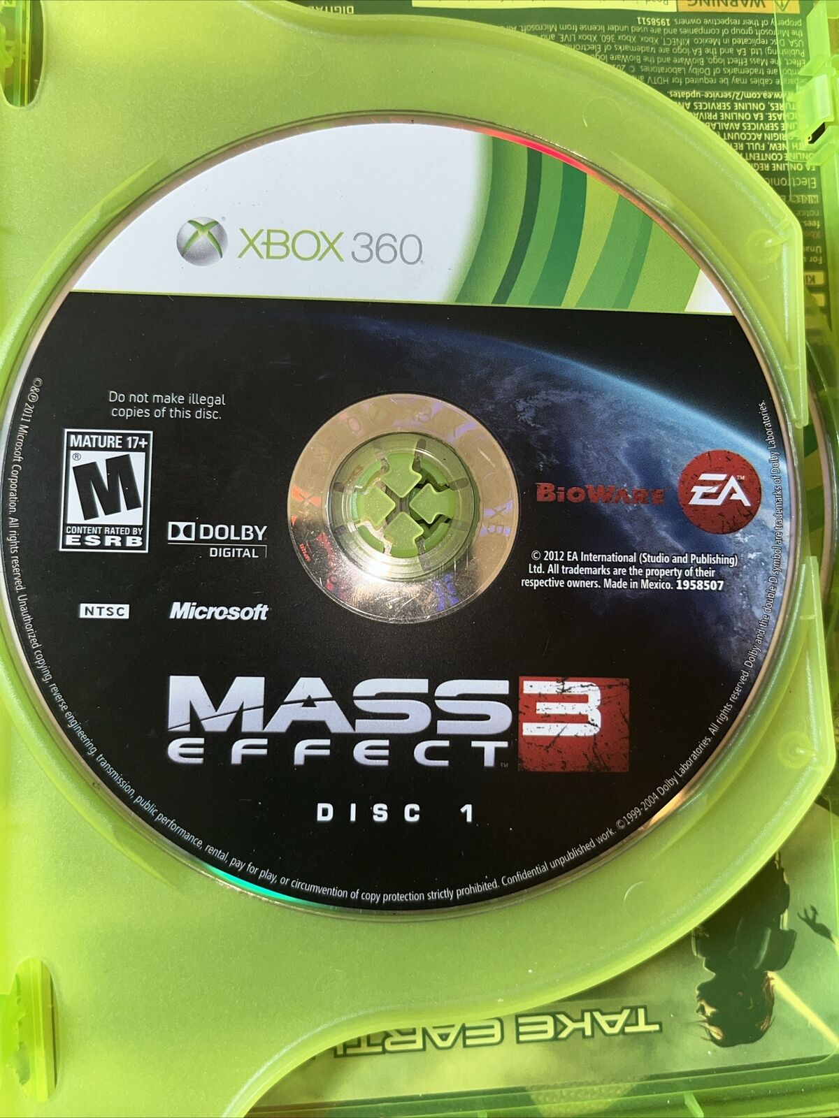 Mass Effect 3 (Microsoft Xbox 360, 2012) No Manual. New Case. ￼