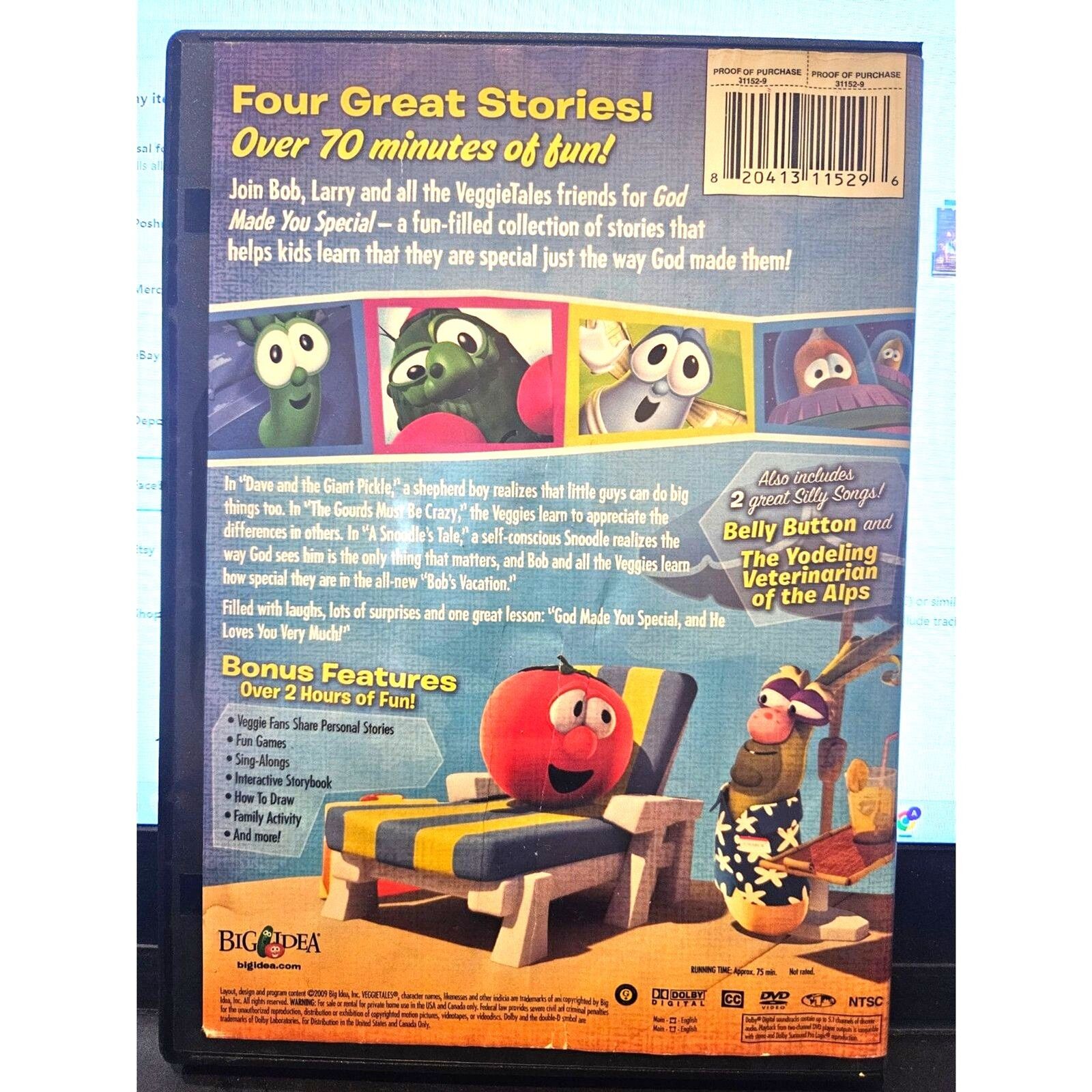 Veggietales - God Made You Special (DVD) Tested. 