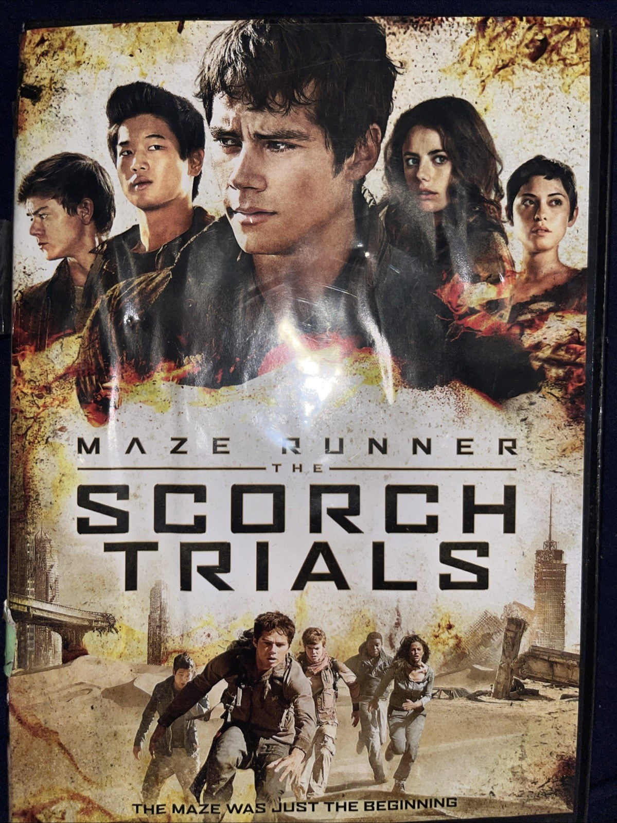 Maze Runner: the Scorch Trials (DVD, 2015). Tested. New Case. Damaged Artwork