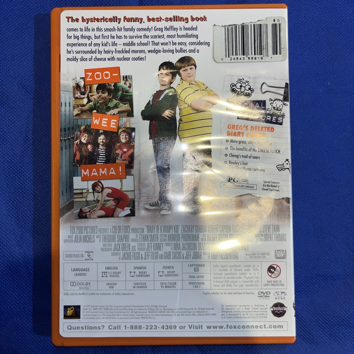 Diary of a Wimpy Kid (DVD, 2010) Sealed