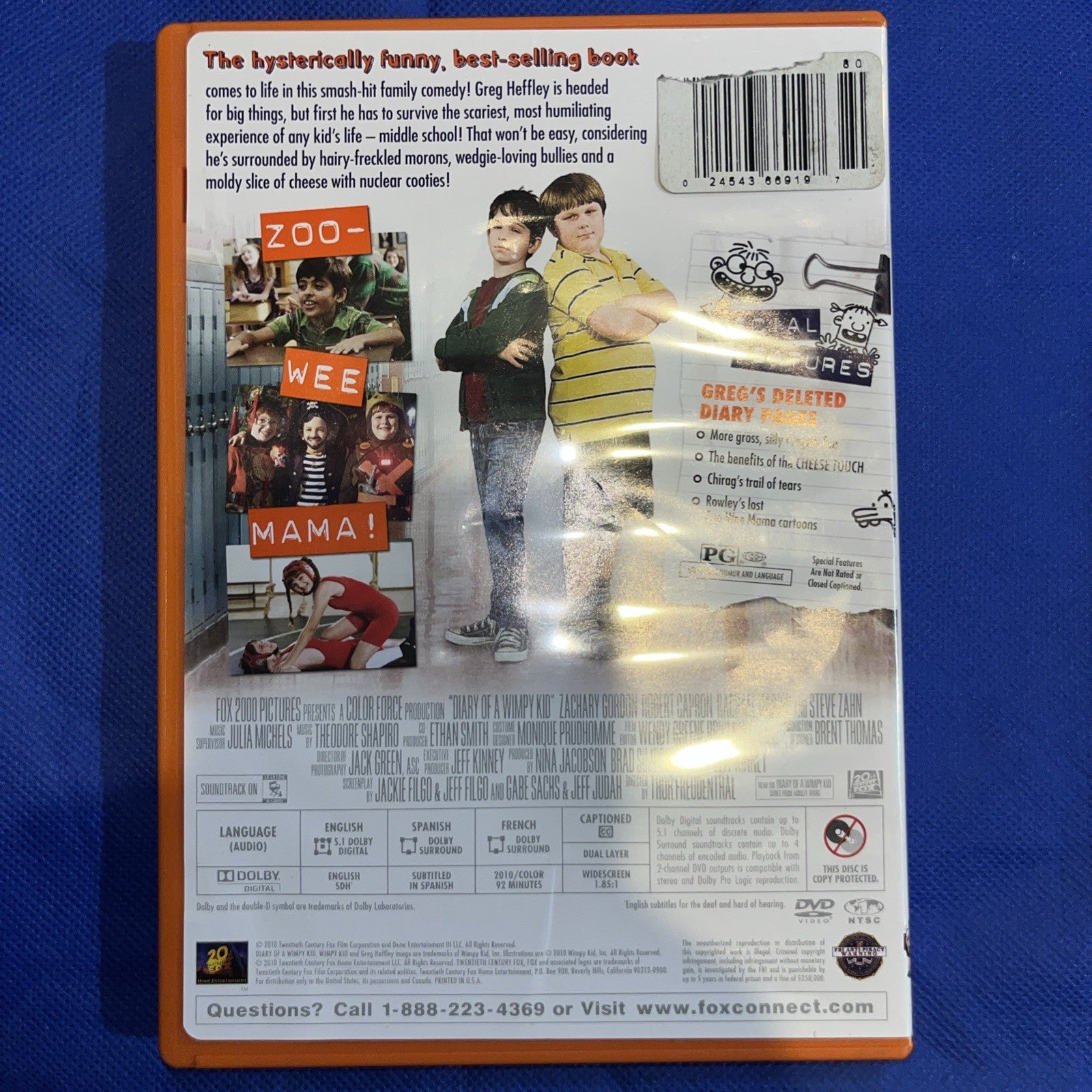 Diary of a Wimpy Kid (DVD, 2010) Sealed