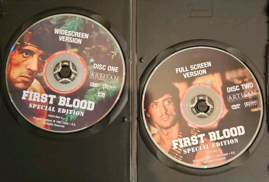 First Blood (DVD, 2002,  2-DISC SET) Slim Case. Cropped Sleeve