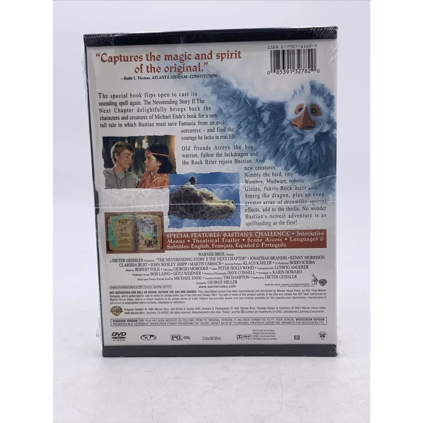 The NeverEndings Story II: The Next Chapter (DVD) Factory Sealed Snap Case