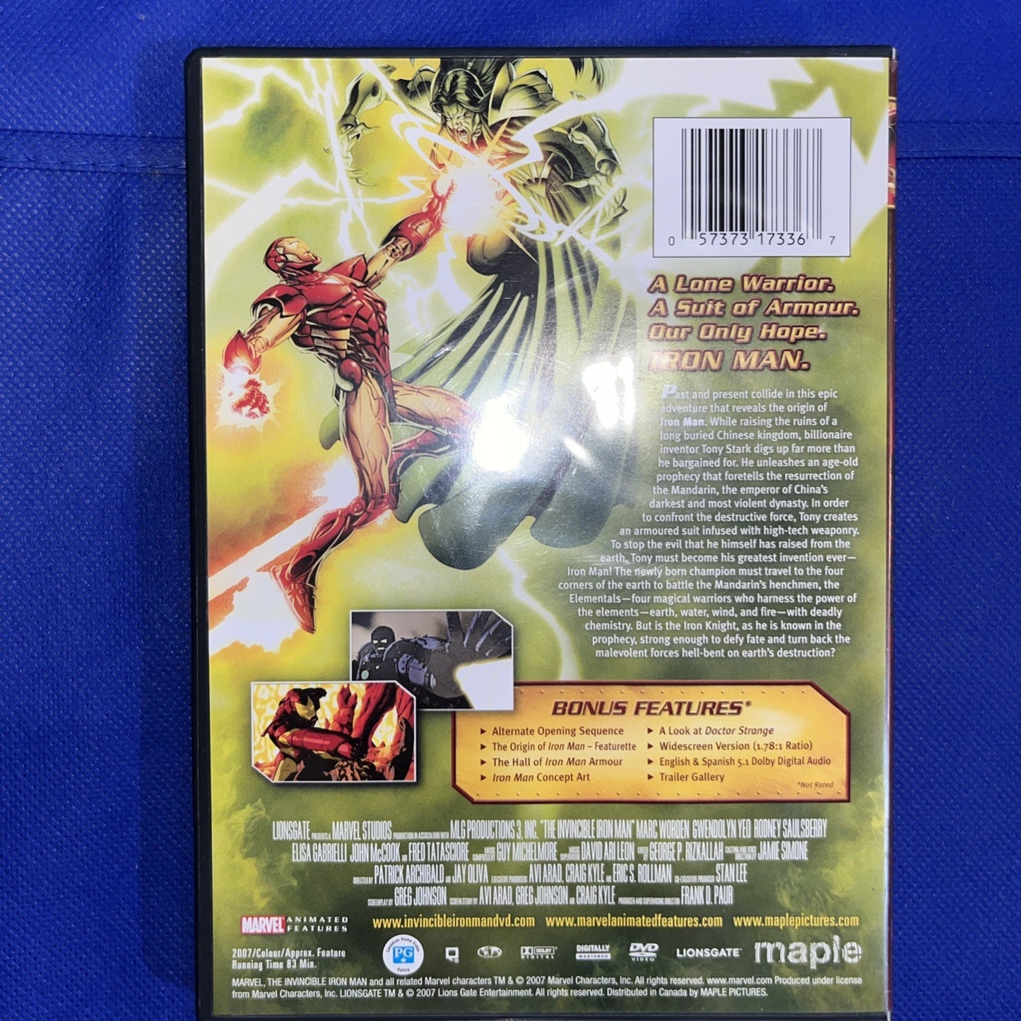 Invincible Iron Man (DVD, 2007, Canadian)