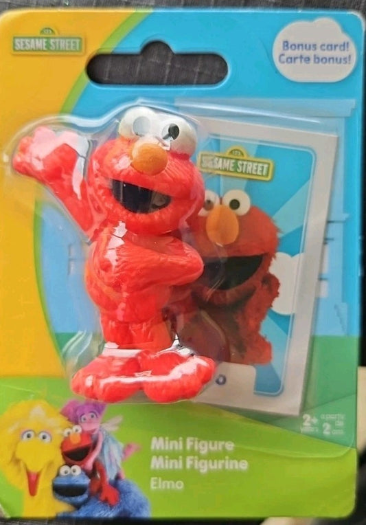 Sesame Street - Elmo - Mini Figure - Approx. 2 1/4" High - w/ Bonus Card