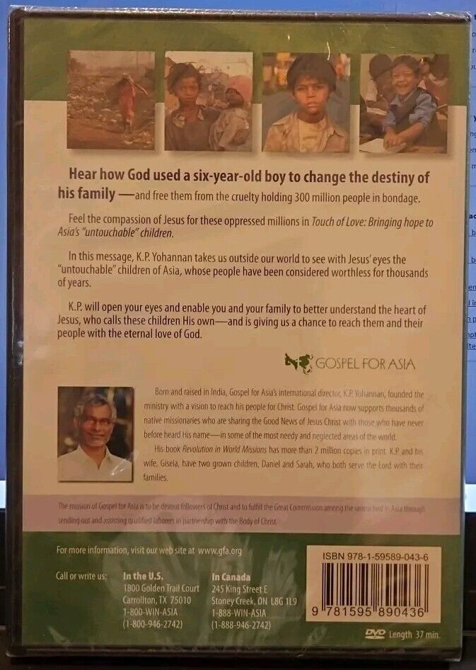 Touch of Love - A message by K.P. Yohannan (DVD) NEW