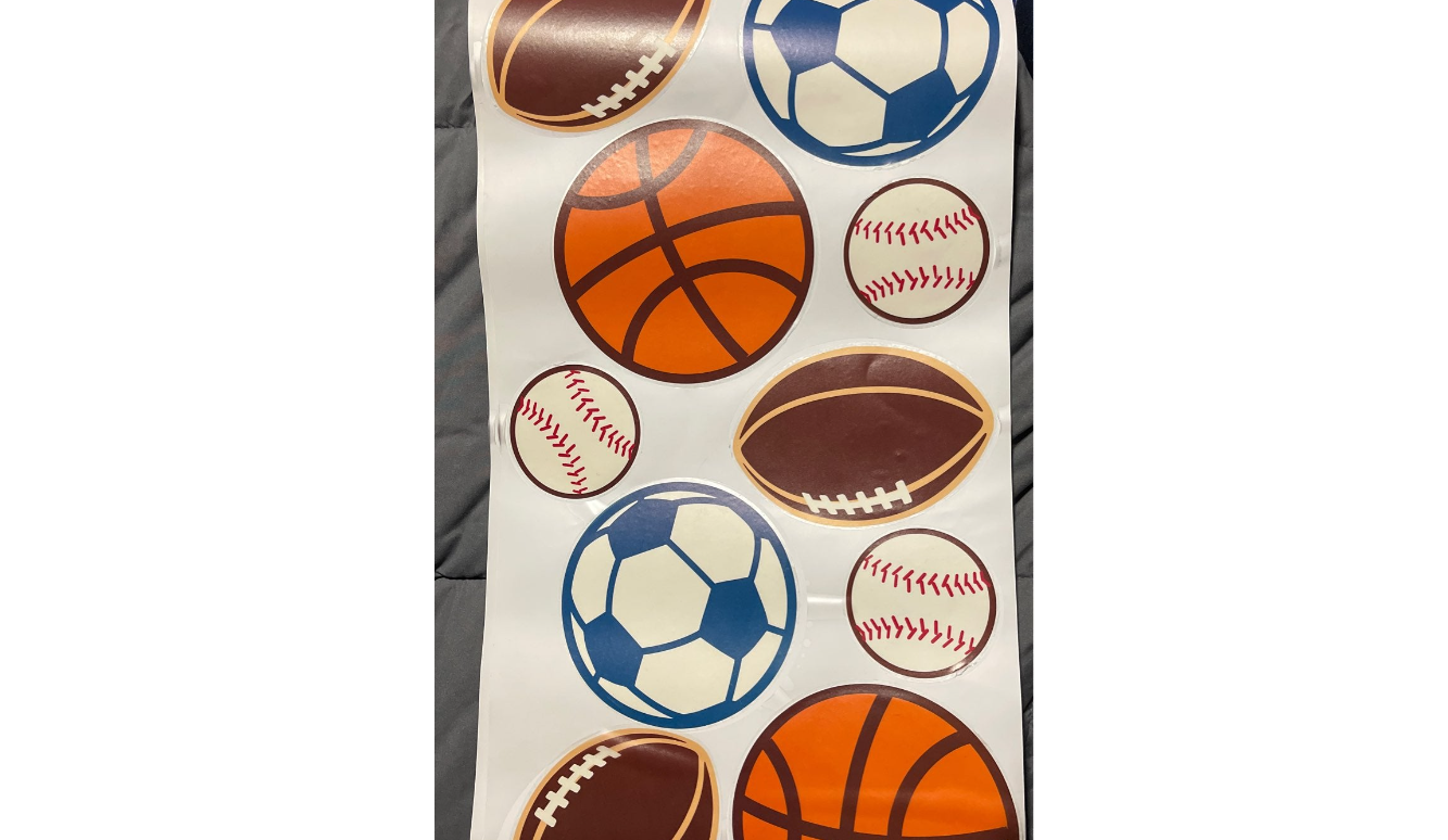 Circo Sports Balls Wall Decals - 30 Stickers on 3 Sheets - Jumbo