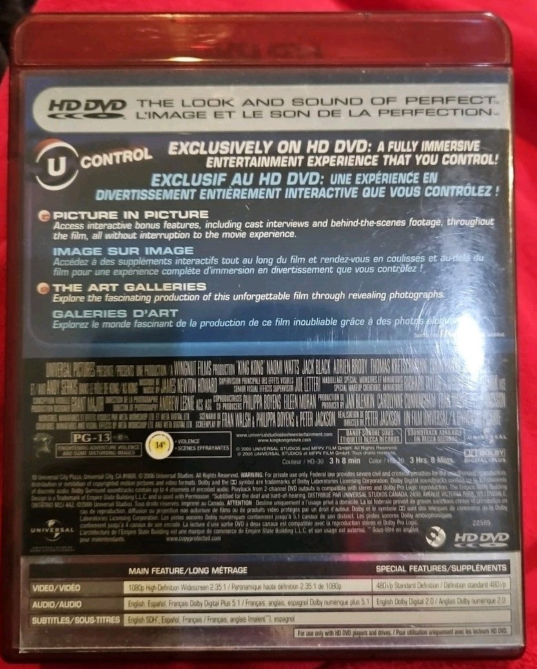 King Kong (HD DVD) No Digital Download. New Sealed