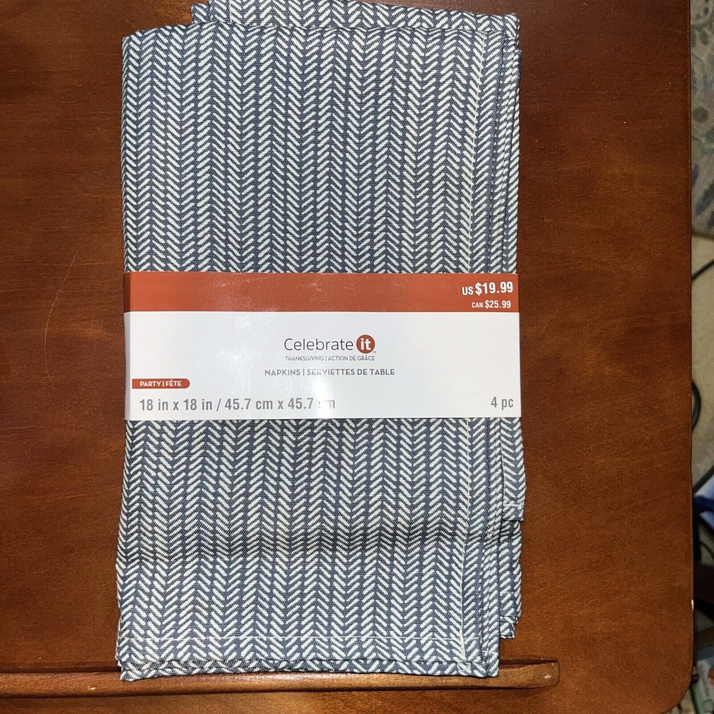 Thanksgiving  Cloth Napkins Herringbone Thanksgiving Fall Farmhouse 4pcs