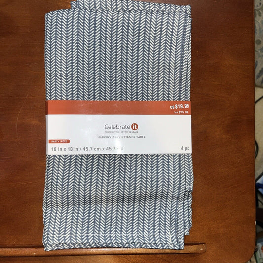 Thanksgiving  Cloth Napkins Herringbone Thanksgiving Fall Farmhouse 4pcs