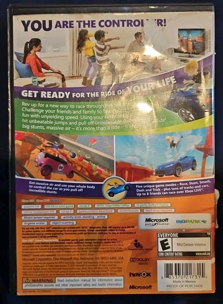 Joy Ride - Microsoft Xbox 360. Tested. No Scratches. New Case.