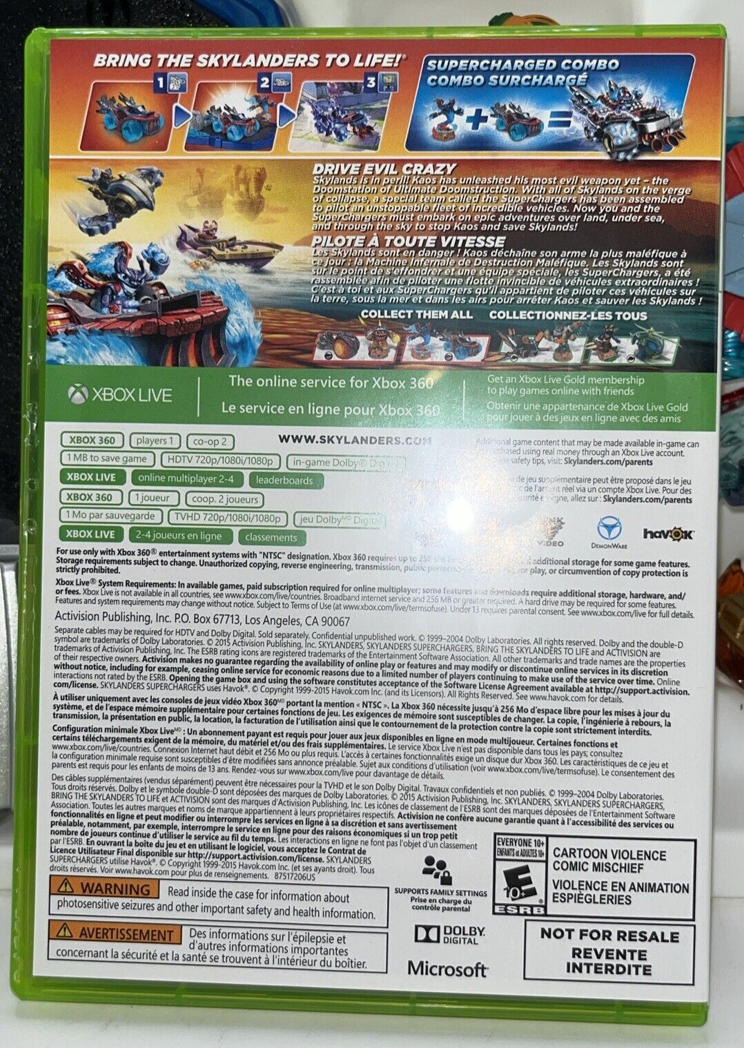 Skylanders  Superchargers Starter Pack XBOX 360 CIB. TESTED.