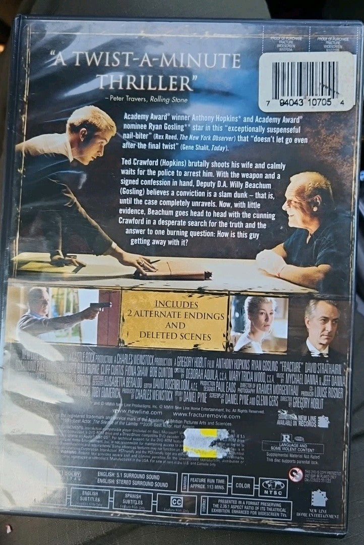 Fracture (DVD, 2007) Tested. No Scratches