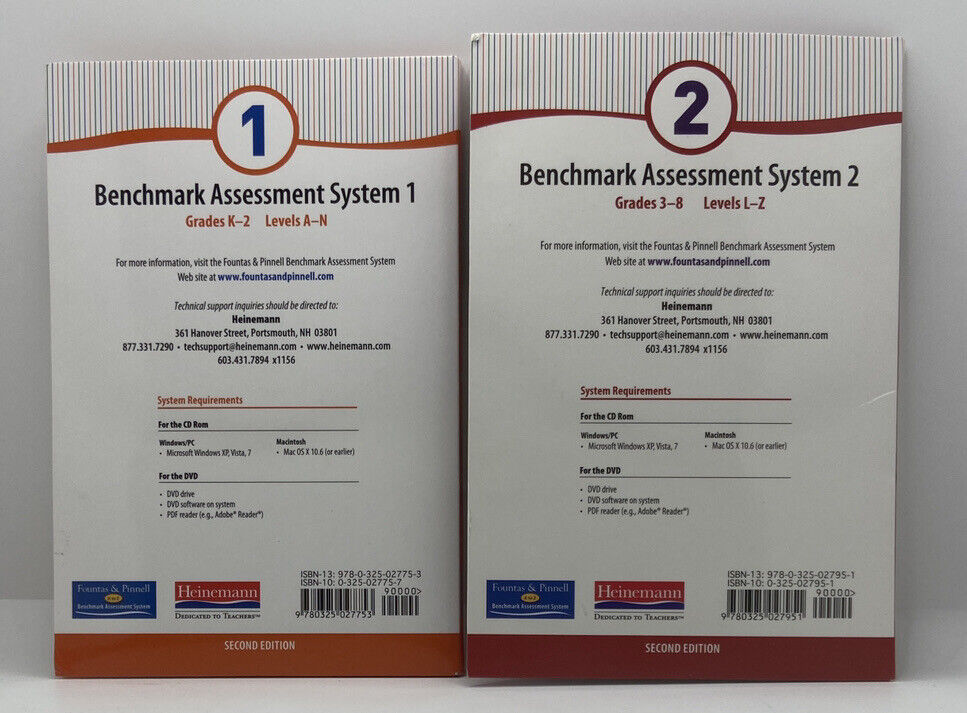 Benchmark Assessment System 1 & 2 Fountas & Pinnel A-Z