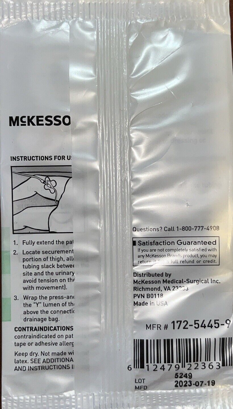 20 Pack - McKesson Catheter Securement Device 172-5445-9 - one per pack 1/2"