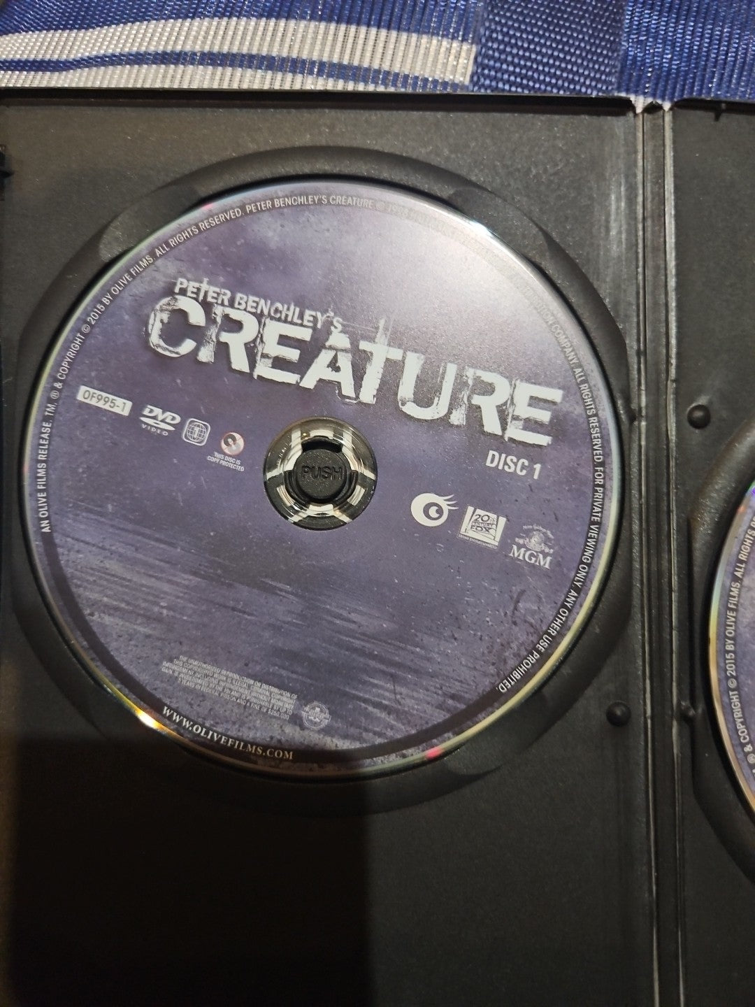 Peter Benchley's Creature (DVD, 1998) Tested slim case cropped artwork.