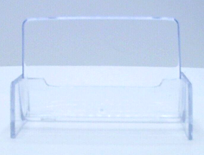 4" Clear Plastic Business Card Holder