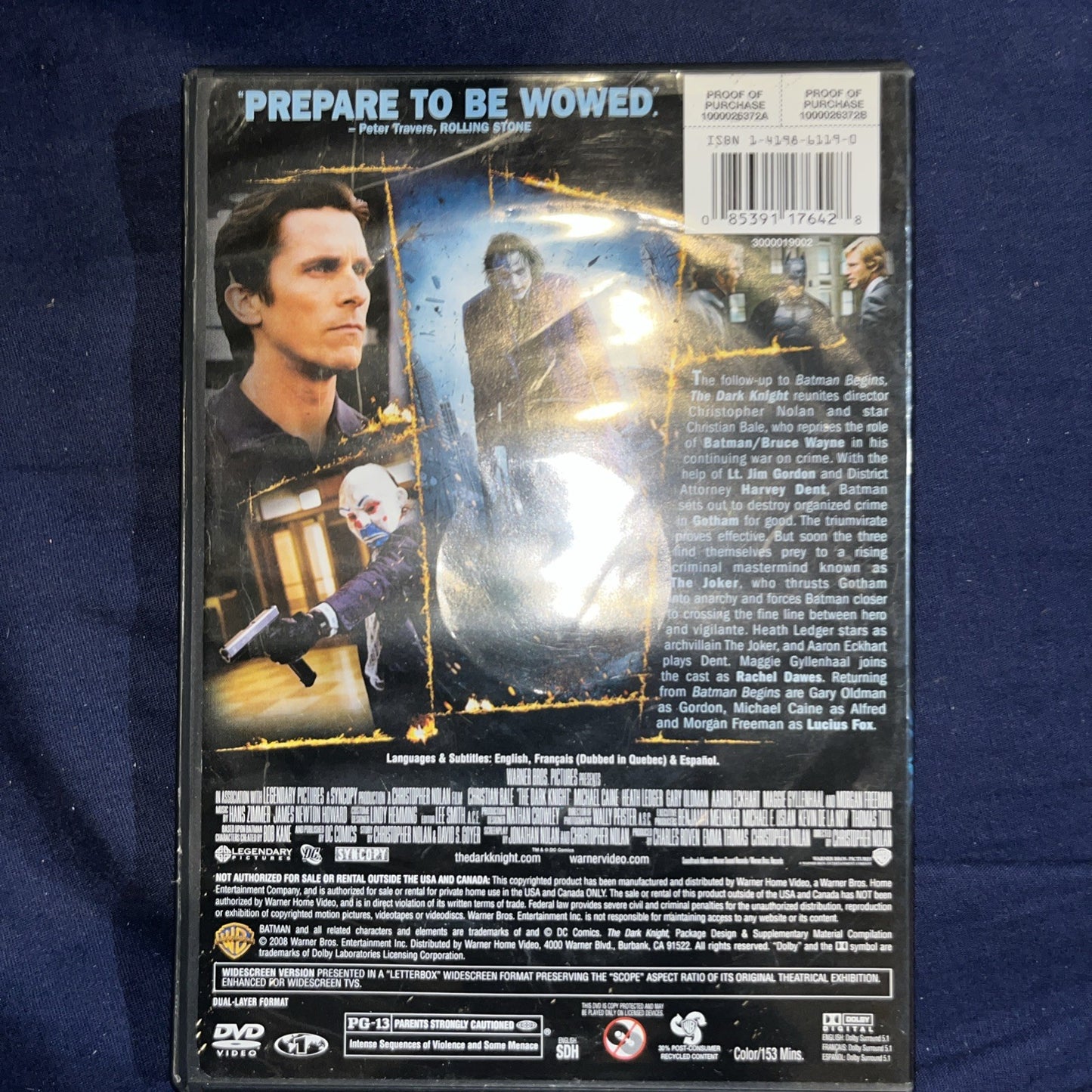 The Dark Knight (DVD, Widescreen) Sealed