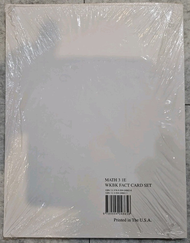 Saxon Math 3 1E WKBK Fact Card Set Flash Cards Sealed 9994048651