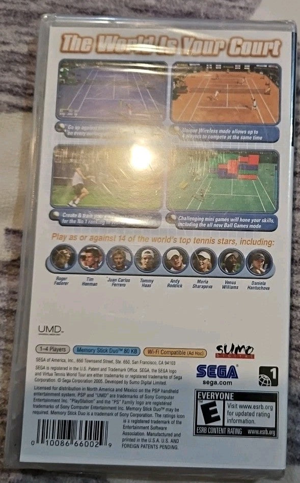Virtual Tennis: World Tour (Sony PSP, 2005) Tested