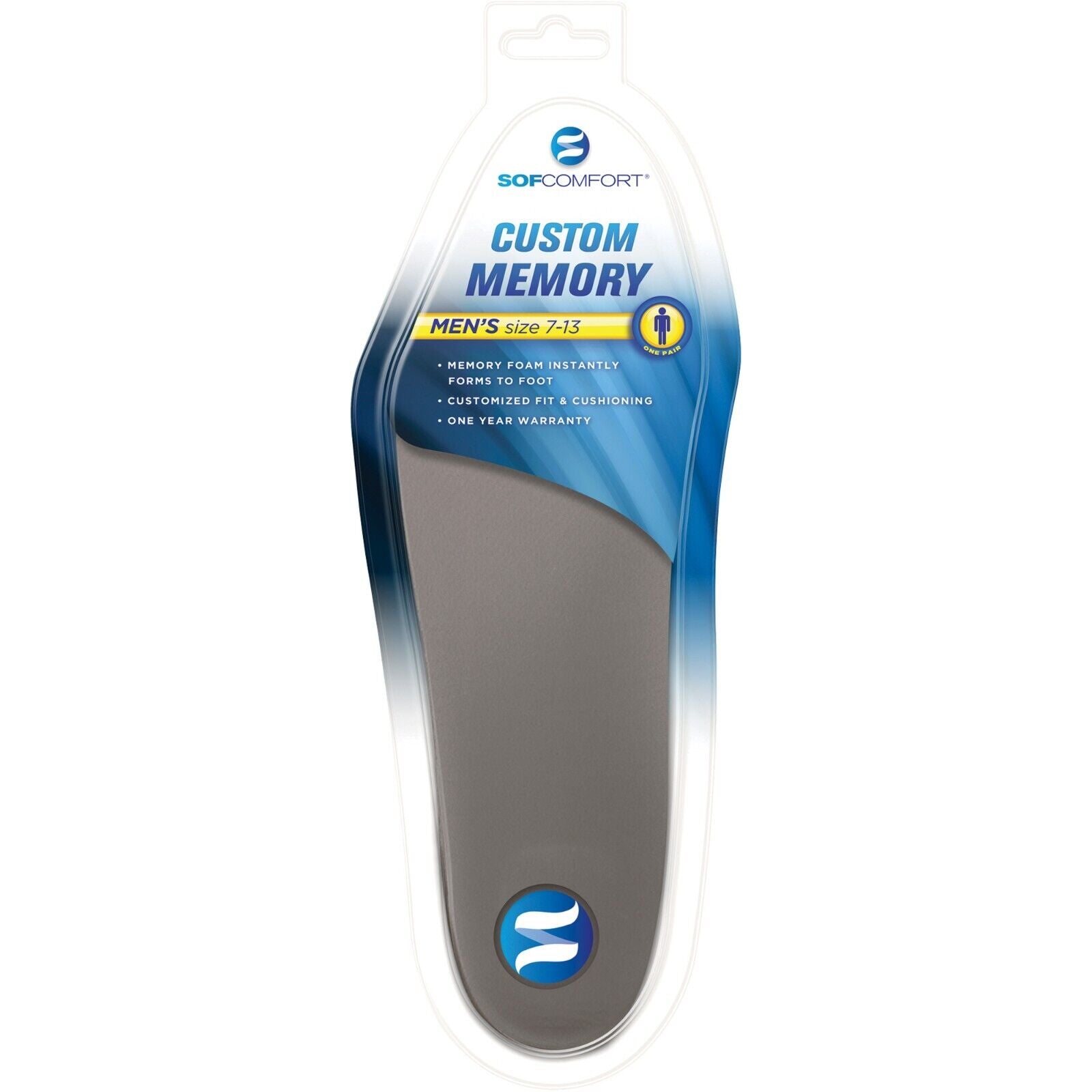 Sofcomfort Custom Memory Shoe Inserts - Men's Sizes 7-13