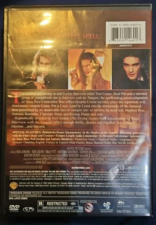 Interview with the Vampire: the Vampire Chronicles (DVD, 1994) New Sealed