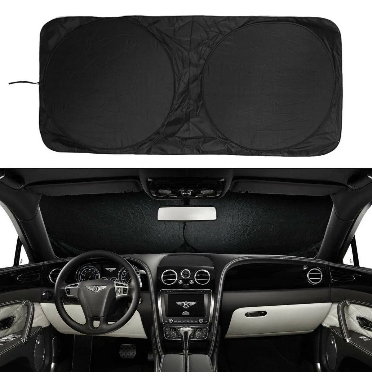 Indoor / Outdoor Car Truck Van Large Windshield Foldable Window Visor