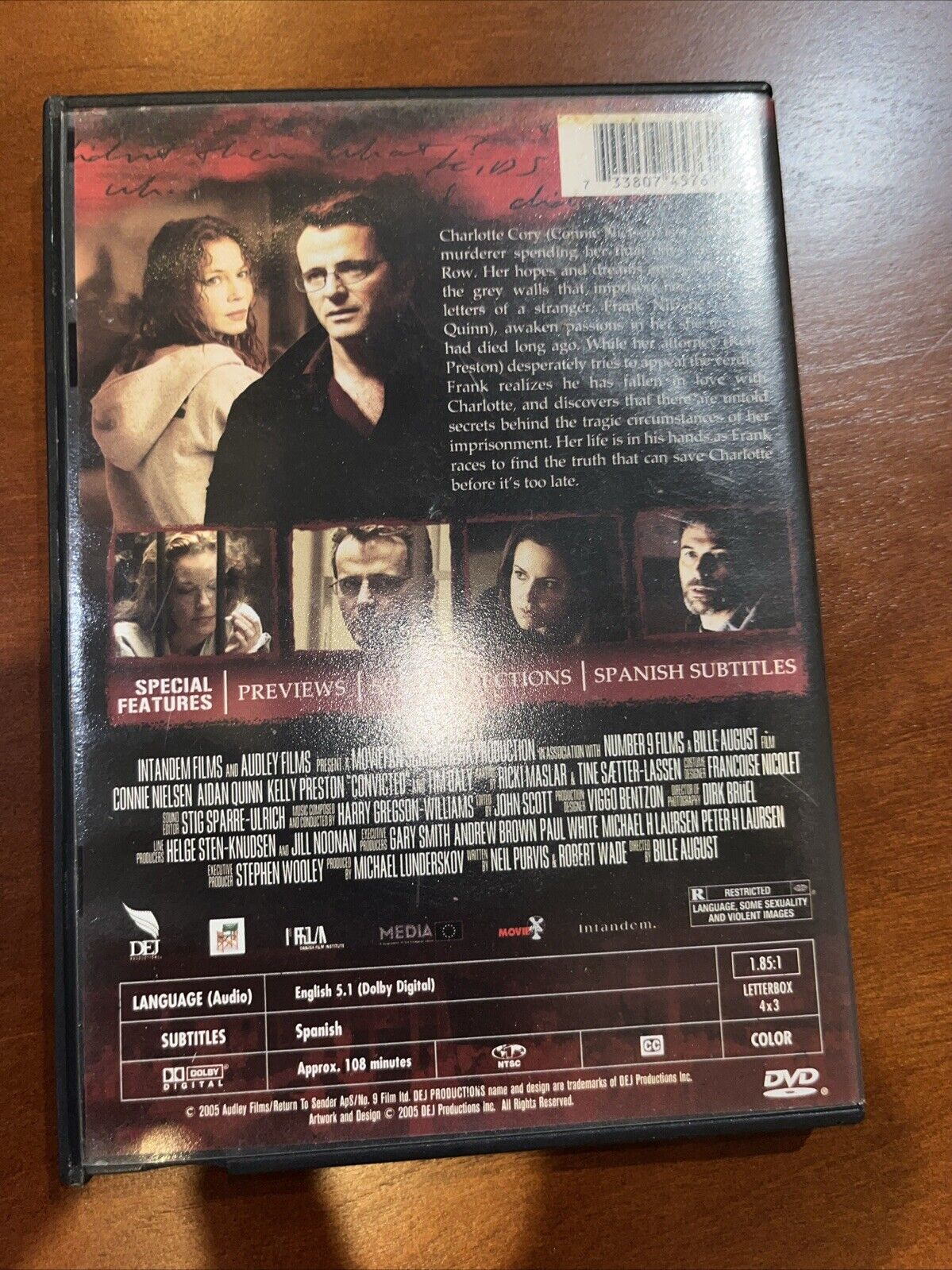 Convicted (DVD, 2005, Letterbox) Connie Nielsen, Aidan Quinn, Kelly Preston