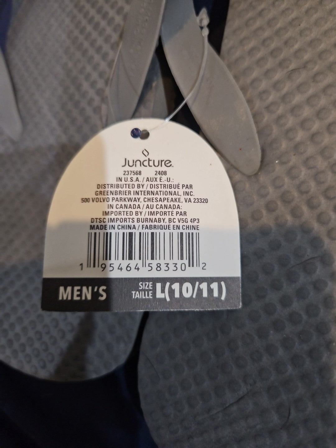 Juncture Men's Flip Flops Size 10/11 - Brand New