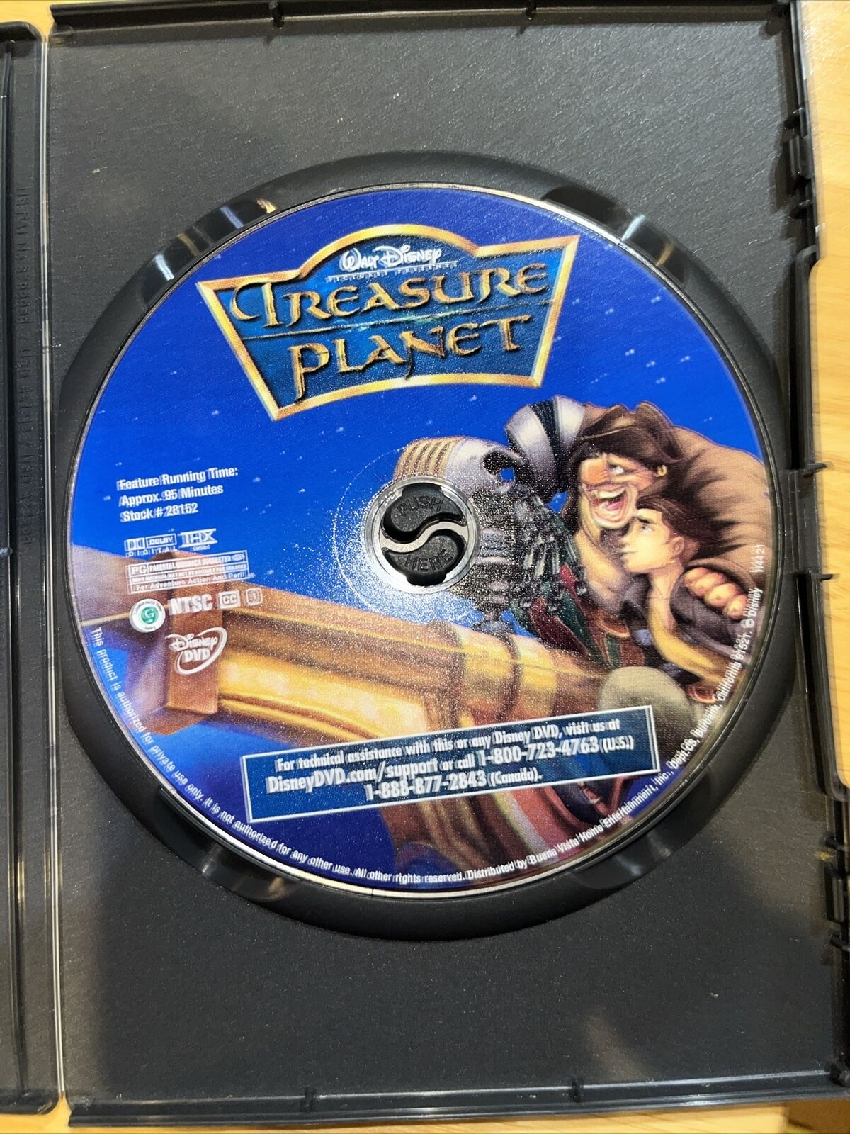 Treasure Planet (DVD, 2002) TESTED. NO SCRATCHES. SOME ARTWORK DAMAGE. NEW CASE