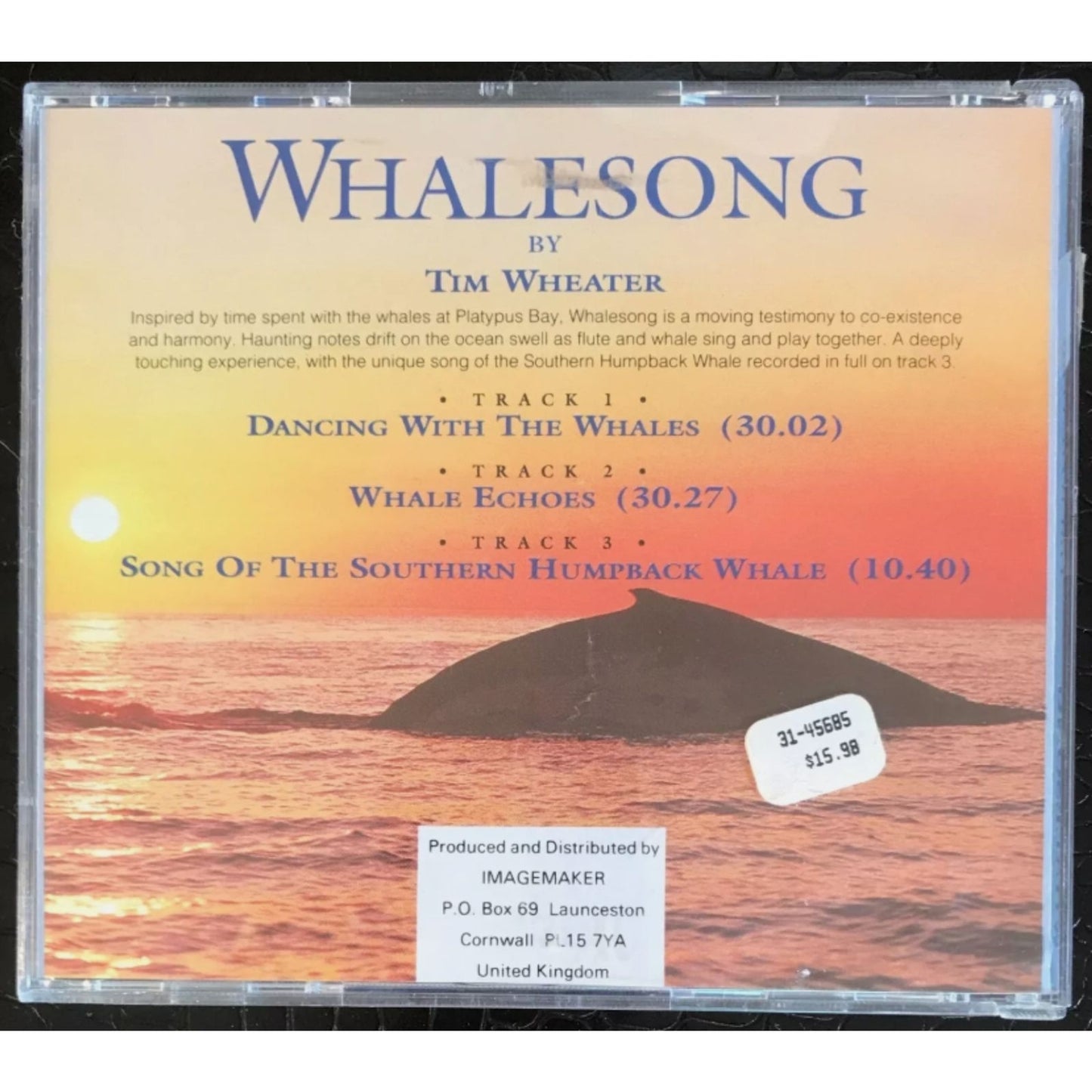 Whalesong: Tim Wheater (CD) Brand New Sealed