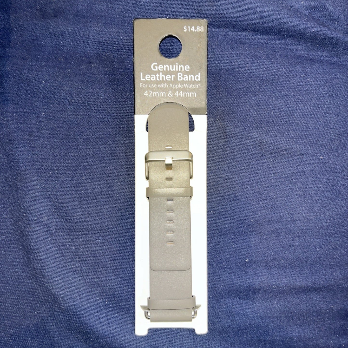 Genuine Leather Band Grey Fits Apple Watch 42mm & 44mm