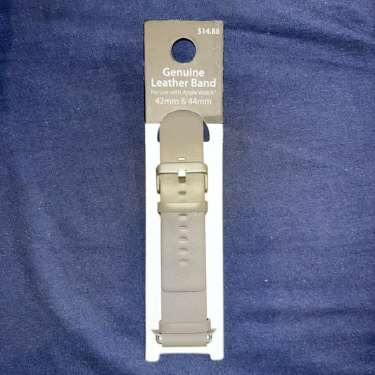 Genuine Leather Band Grey Fits Apple Watch 42mm & 44mm