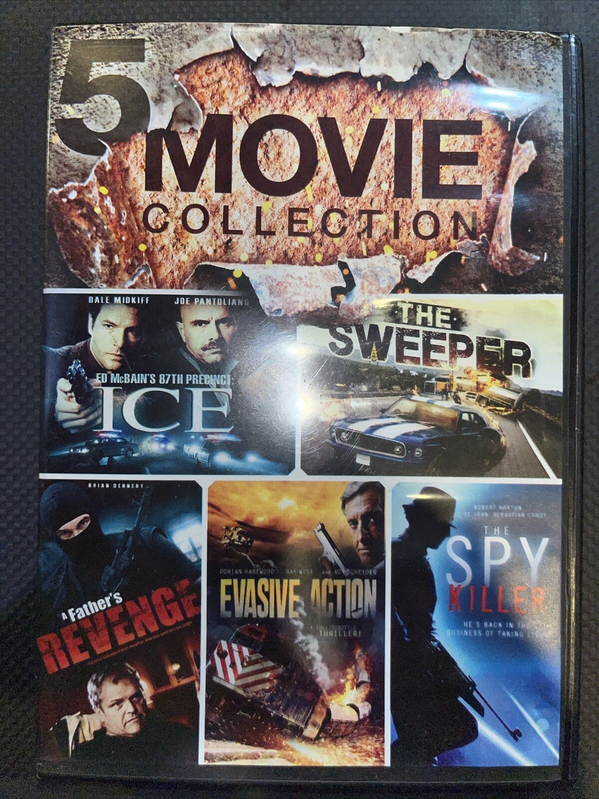 5 Movie Collection: Ice/The Sweeper/A Fathers Revenge/Evasive Action/The Spy...