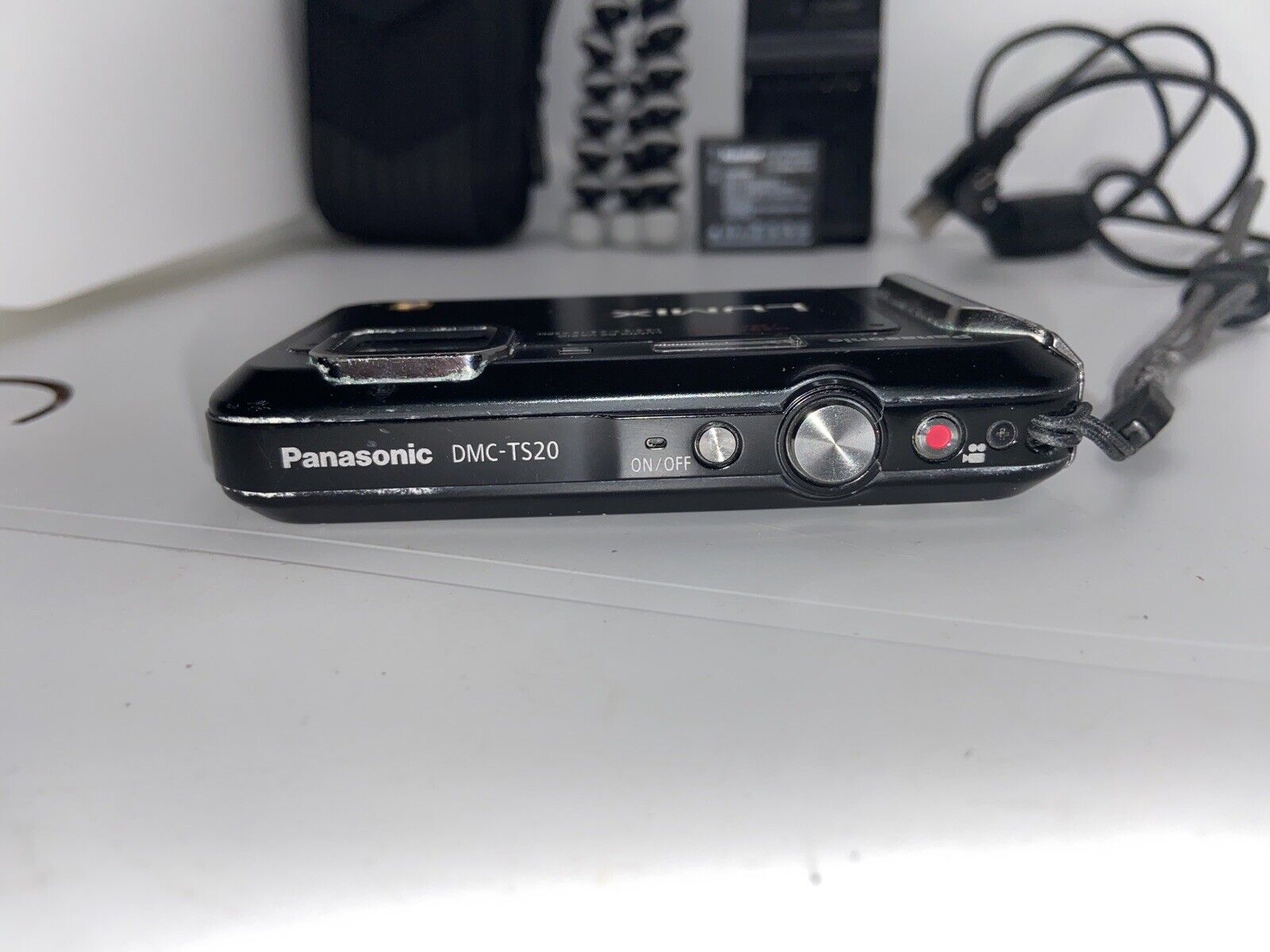 Panasonic Lumix DMC-TS20 16MP Batteries+Charger+USB+Case+Tripod+32GB SD BUNDLE