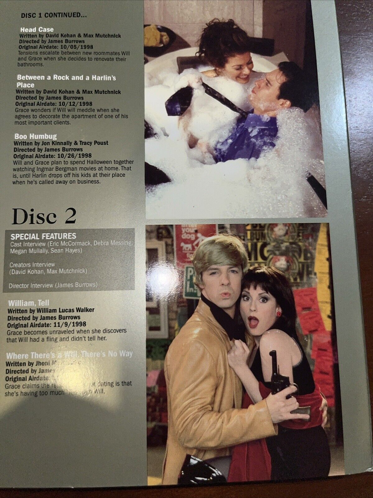 Will  Grace - Season 1 (DVD, 2003, 4-Disc Set) Tested Discs Are Pristine ￼