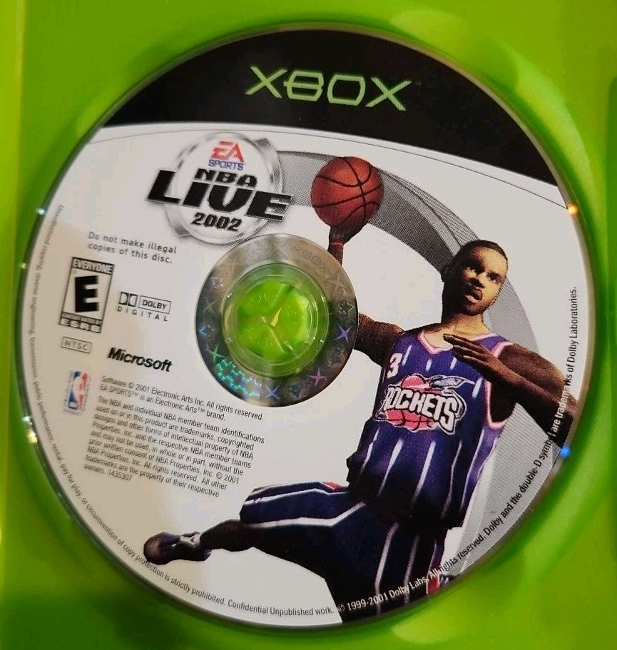Nba Live 2002 - Microsoft Xbox. Tested. No Scratches. New Case