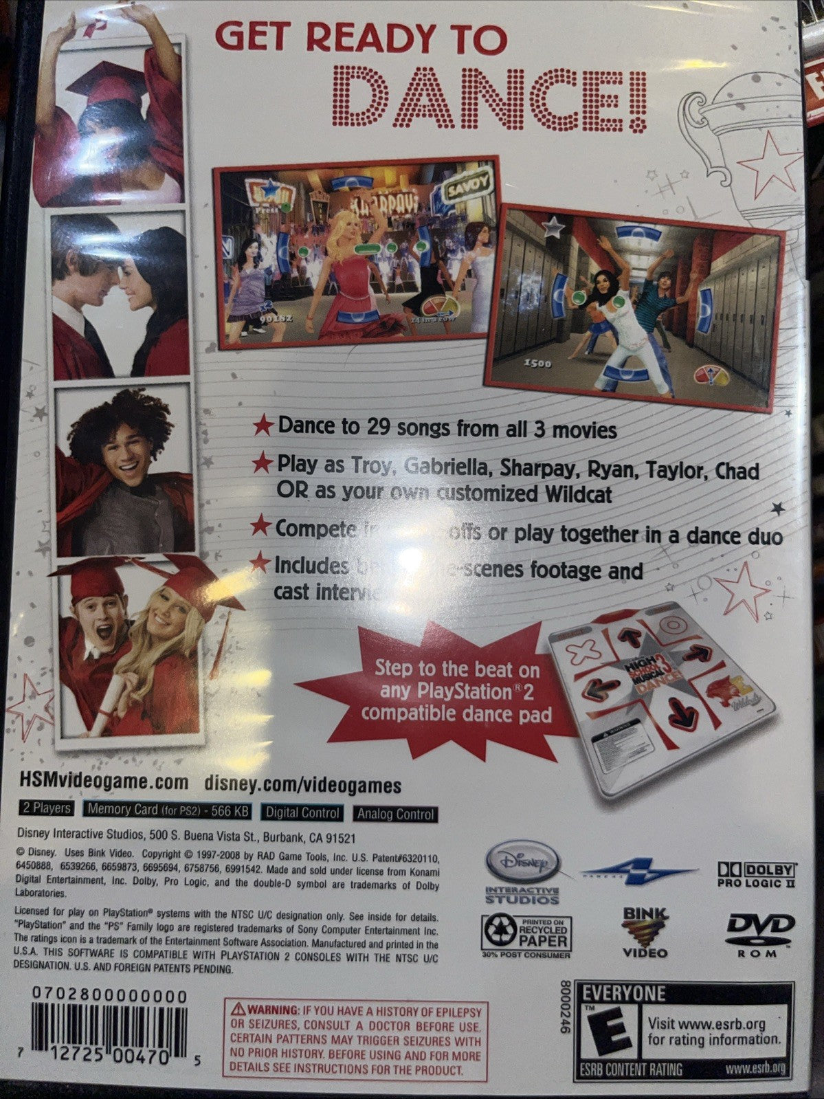 High School Musical 3: Senior Year Dance (Sony PlayStation 2, 2008) New