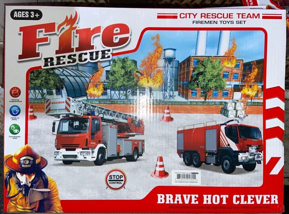 Fire Rescue Team Play Set - Firemen Toys Set - GREAT GIFT!