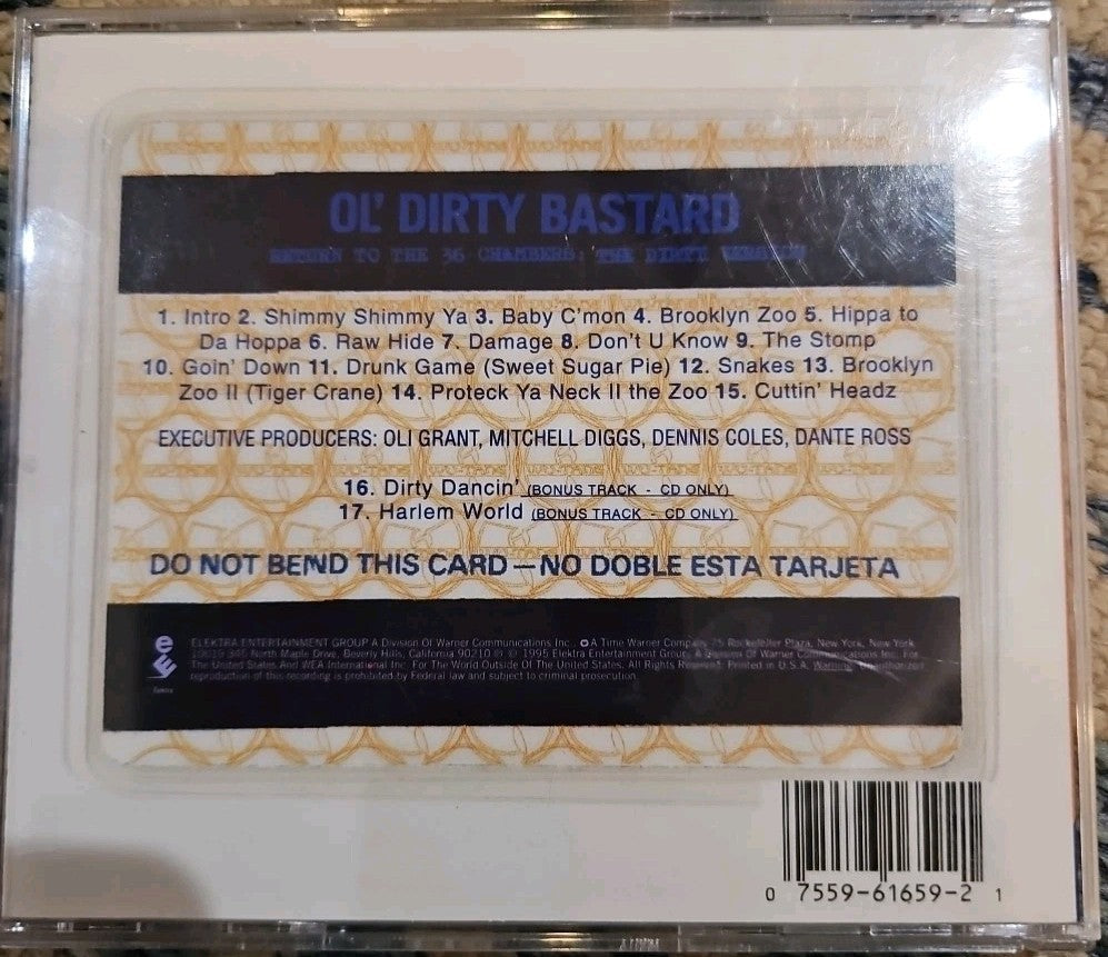 Return to the 36 Chambers (Dirty) by Ol Dirty Bastard (CD, 1995)