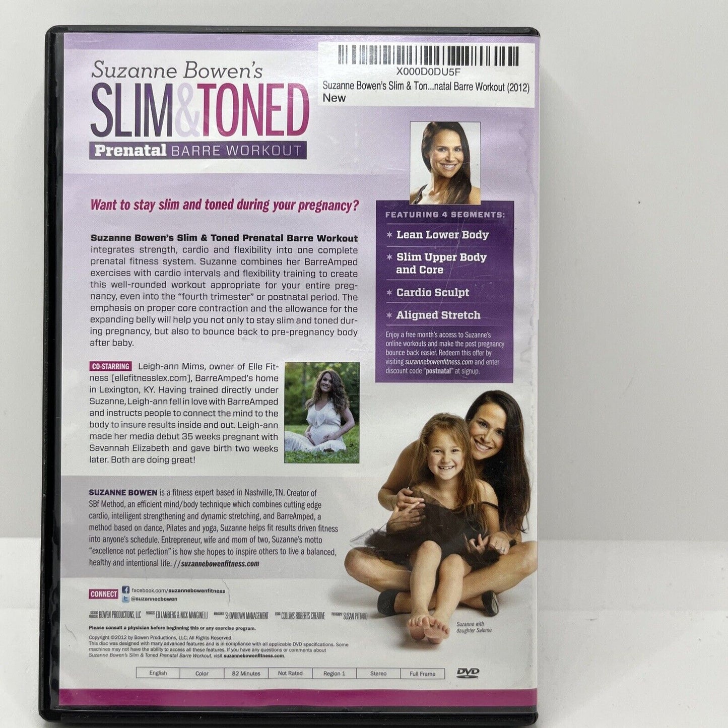 Suzanne Bowen's Slim & Toned Prenatal Barre Workout (DVD, 2012) NEW