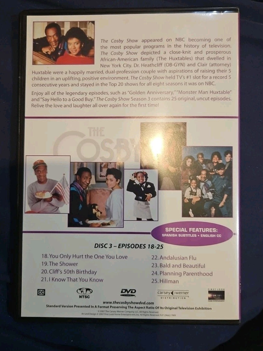 The Cosby Show: Season 3 Disc 3 Episodes 18-25 Slim Case Tested