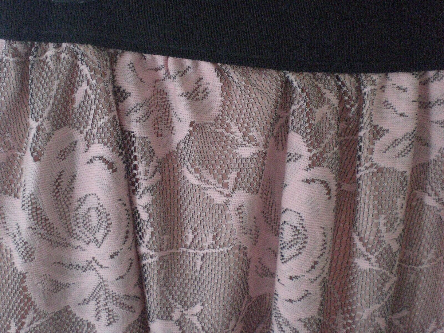 Lularoe Lucy Skirt Pink Black Lace Maxi Elastic Waist Womens Sz Small