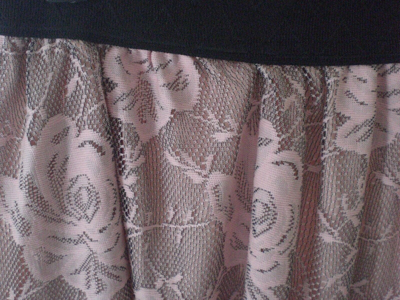 Lularoe Lucy Skirt Pink Black Lace Maxi Elastic Waist Womens Sz Small