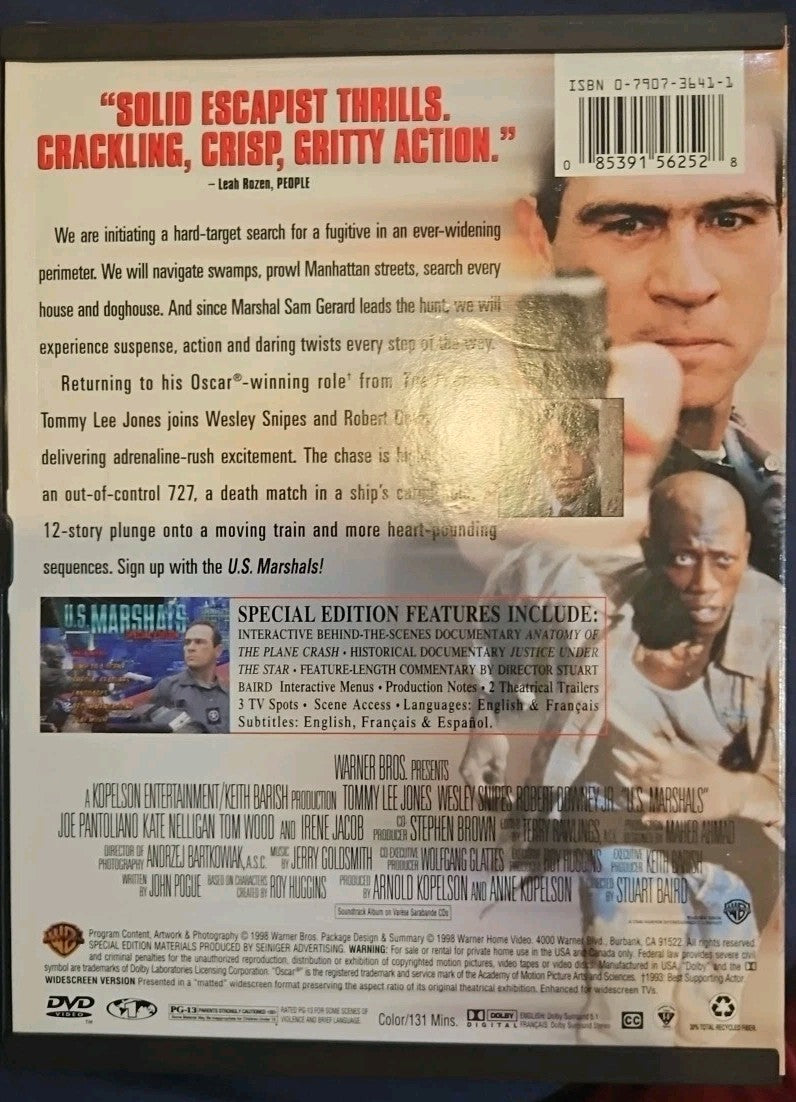 U.S. Marshals (DVD) 2-Sided Tested