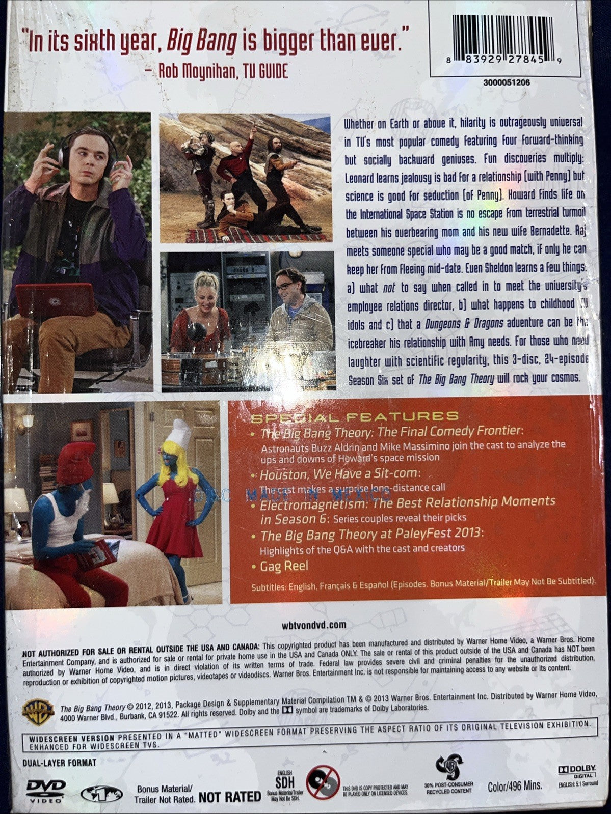 The Big Bang Theory: the Complete Sixth Season (DVD, 2012) Sealed
