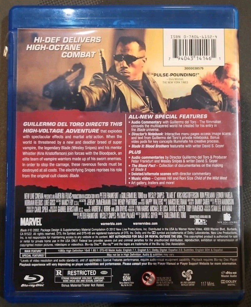 Blade II (Blu-ray, 2002) New Sealed. No Digital Download.