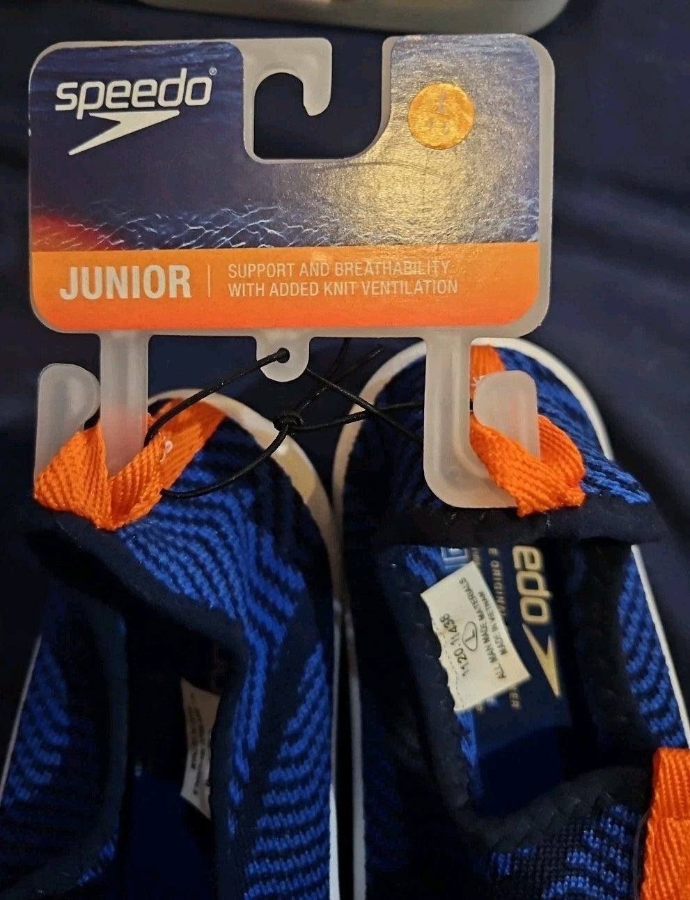 SPEEDO SURF STRIDER ULTRAILIGHT WATER SHOES JUNIOR BOYS SIZE L 4-5 BLUE SWIM