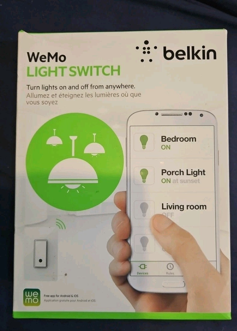 Belkin F7C030FC Wemo Smart Light Switch - White